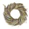 14" Artificial Grass and Lavender Spring Wreath
